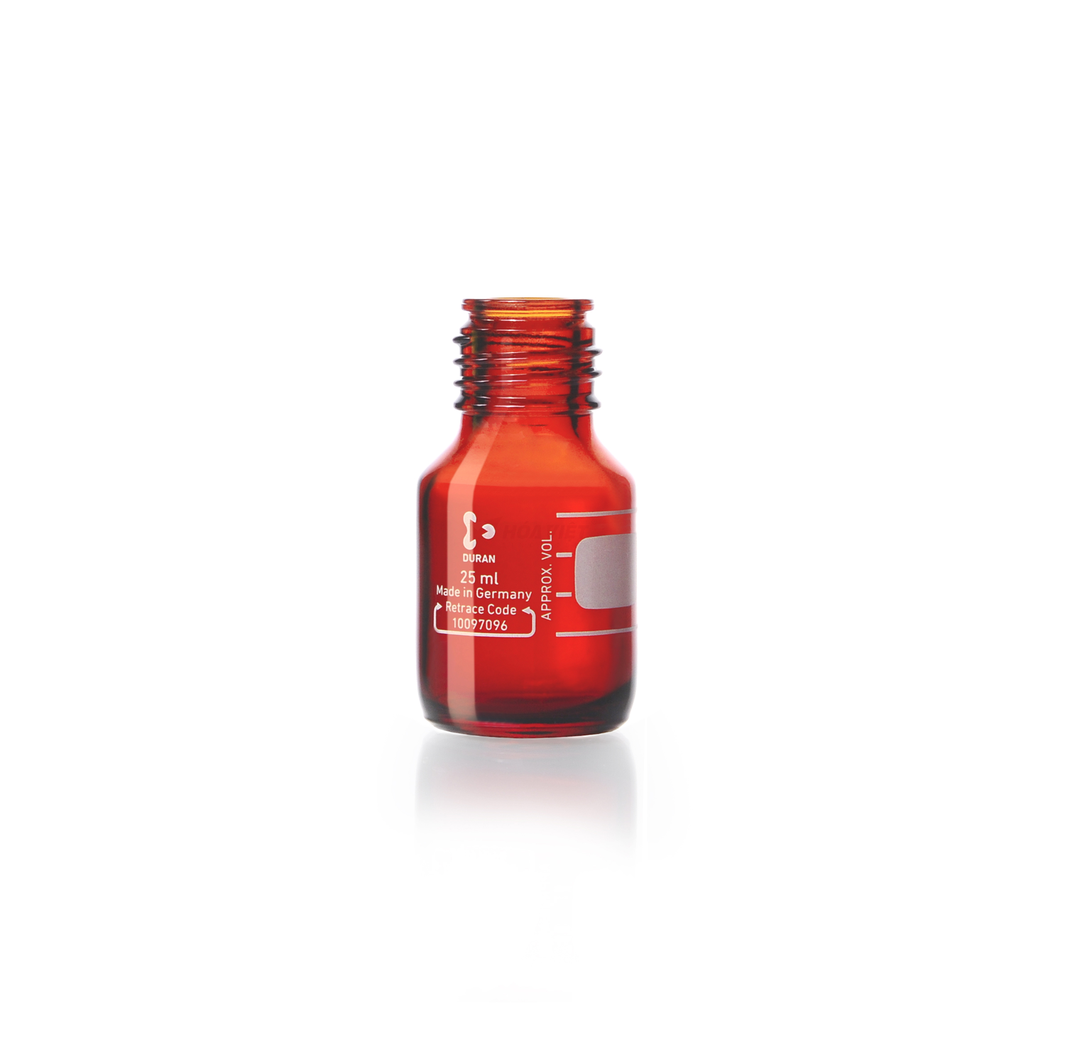 Chai Thủy Tinh Phòng Thí Nghiệm DURAN® GL25 Màu Hổ Phách Không Nắp – 25 ml