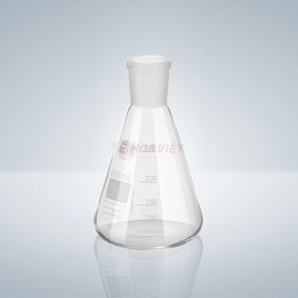 Bình tam giác thủy tinh Hirschmann 100ml MH cổ nhám