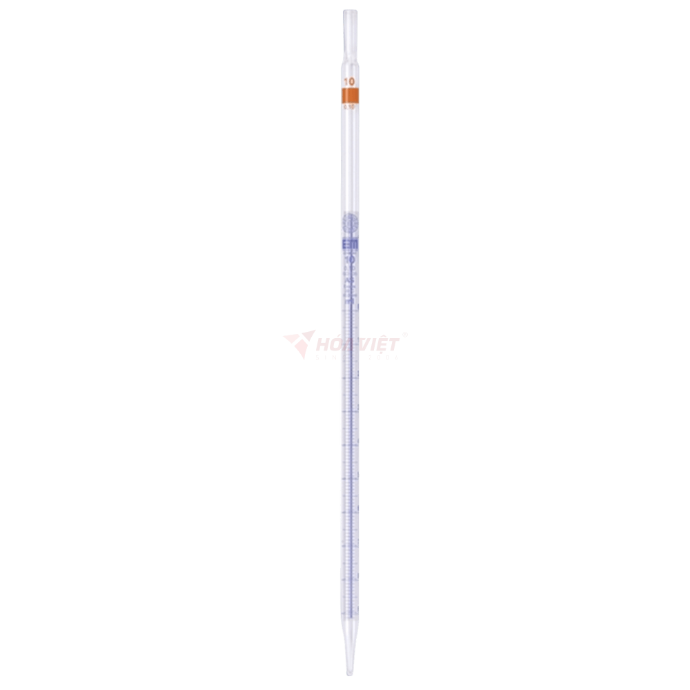 Ống hút thẳng thủy tinh Hirschmann 25ml : 0.1 class A