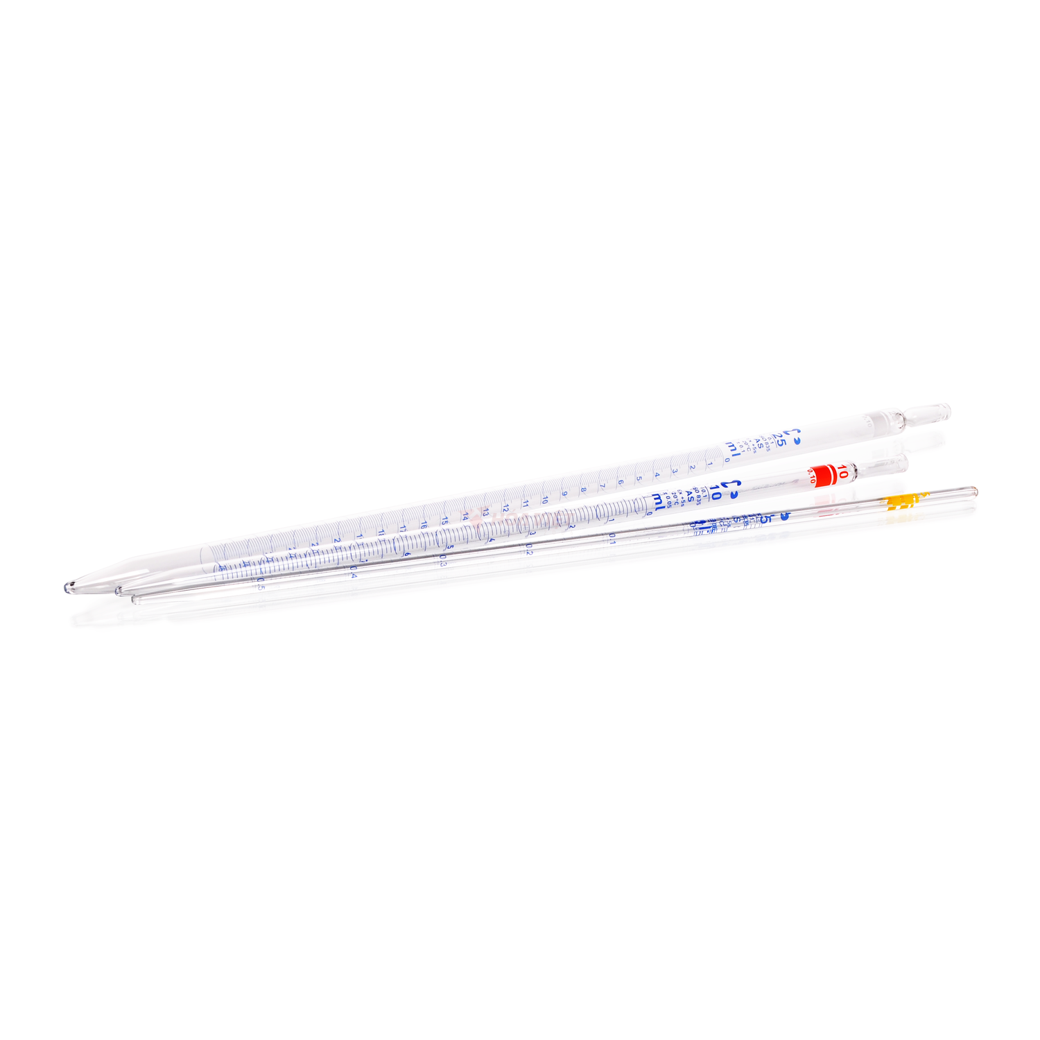 Pipet chia độ thủy tinh 2 ml Class AS, vạch xanh, Type 1, có chứng chỉ lô