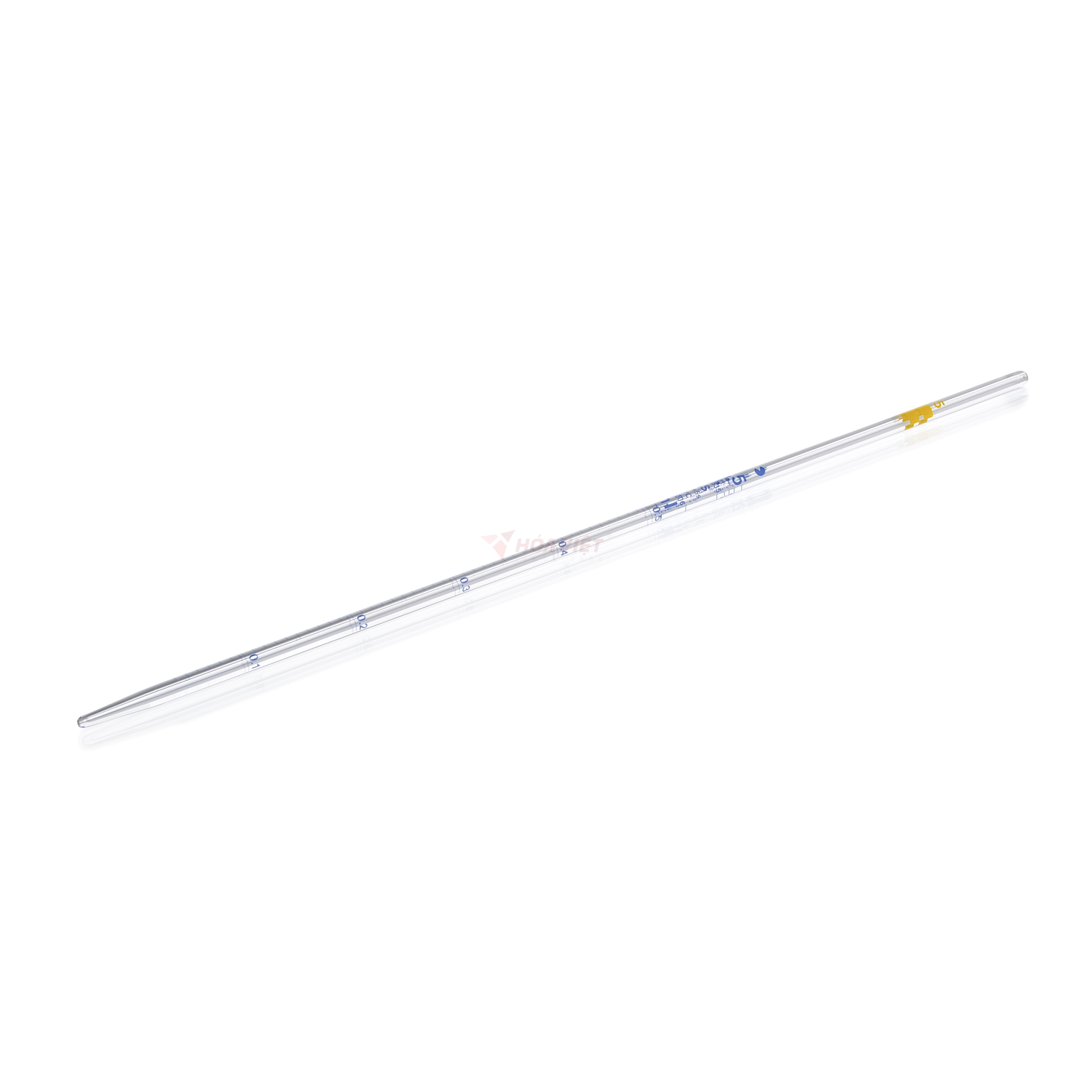 Pipet chia độ thủy tinh 0.5 ml Class AS Type 2, vạch xanh, có chứng nhận lô – Measuring Pipette