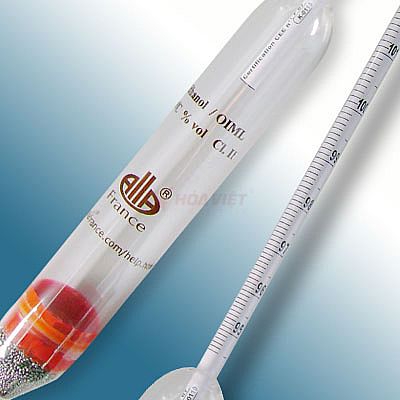 Cồn kế Alla 0 - 100: 1% vol Tp 20°C FR Cồn kế Alla 0 - 100: 1% vol Tp 20°C FR