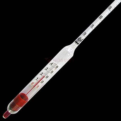 Cồn kế Alla 0 - 100: 1% có nhiệt kế 0+40°C Cồn kế Alla 0 - 100: 1% có nhiệt kế 0+40°C