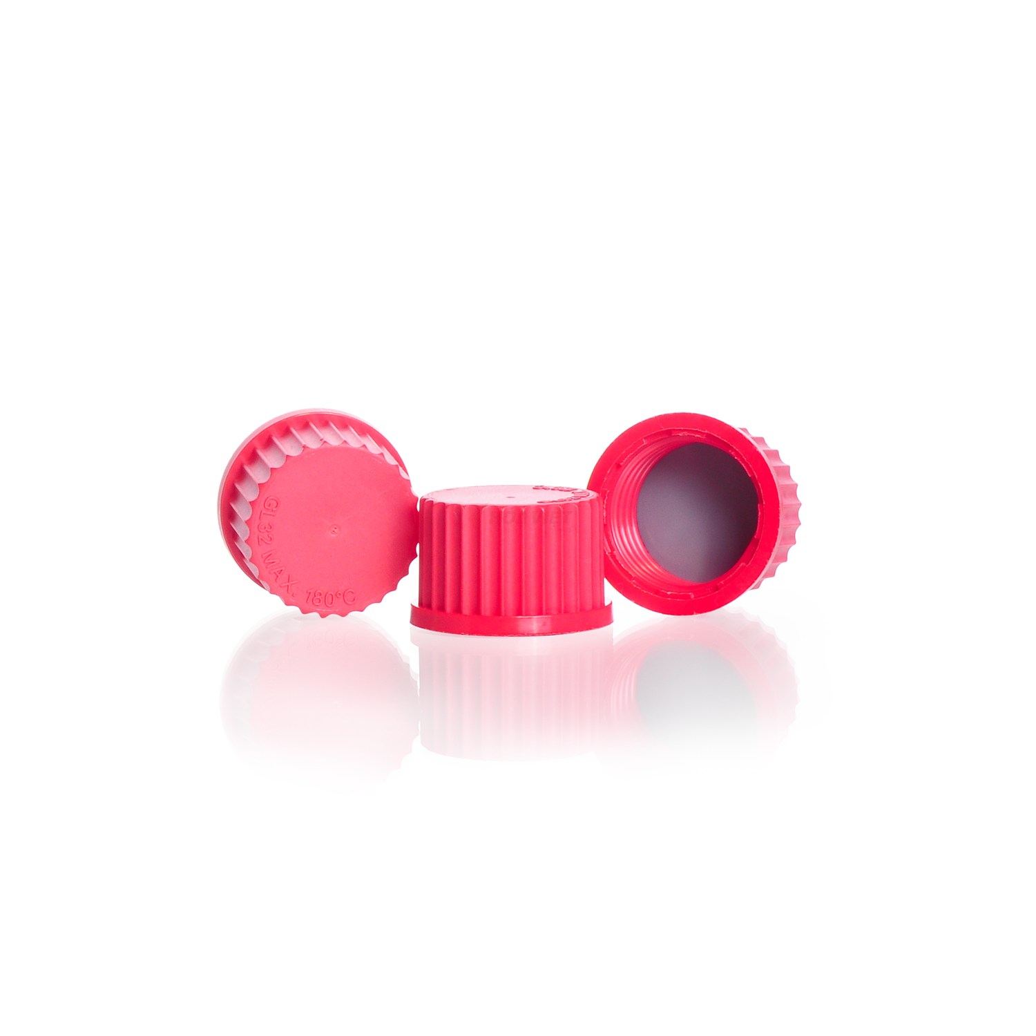 Nắp vặn GL32 PBT màu đỏ có gioăng PTFE cho chai thủy tinh phòng thí nghiệm DURAN® ren DIN Nắp vặn GL32 PBT màu đỏ có gioăng PTFE cho chai thủy tinh phòng thí nghiệm DURAN® ren DIN