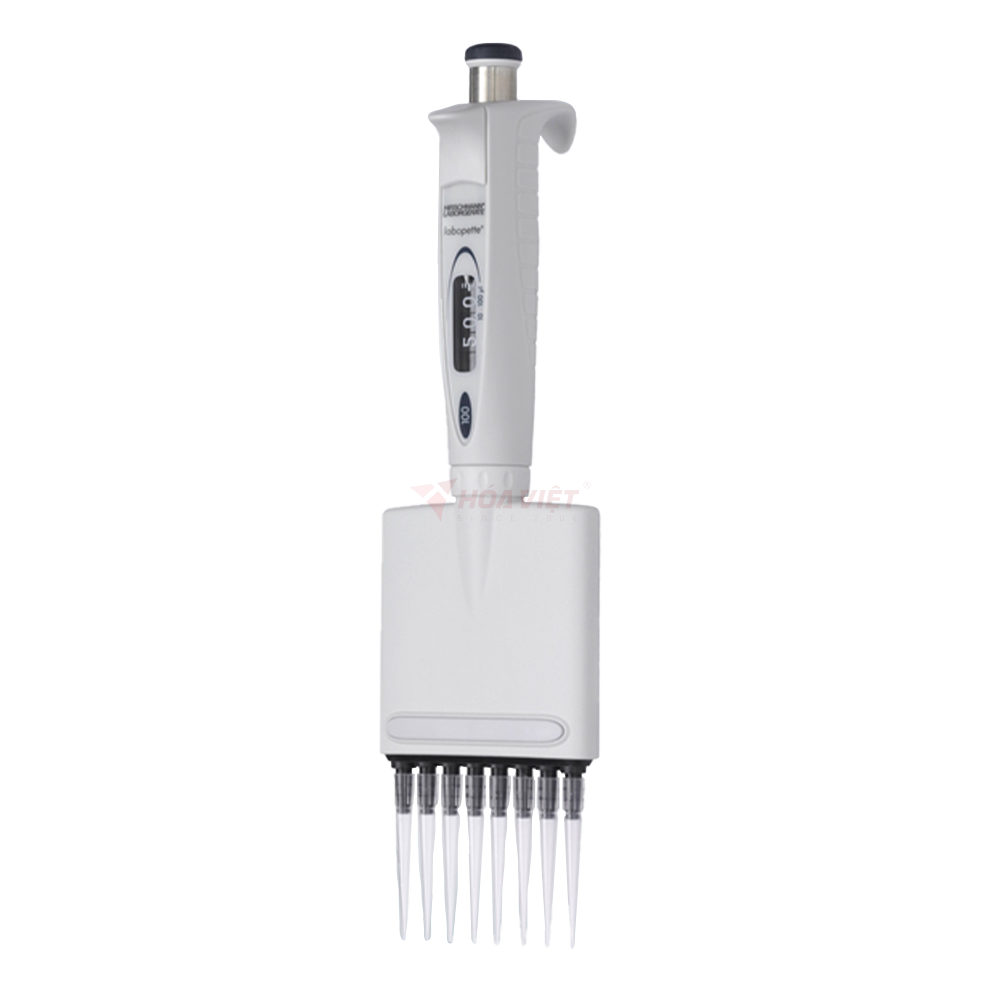 Dụng cụ hút mẫu micropipette Hirschmann 10-100ul 8 kênh