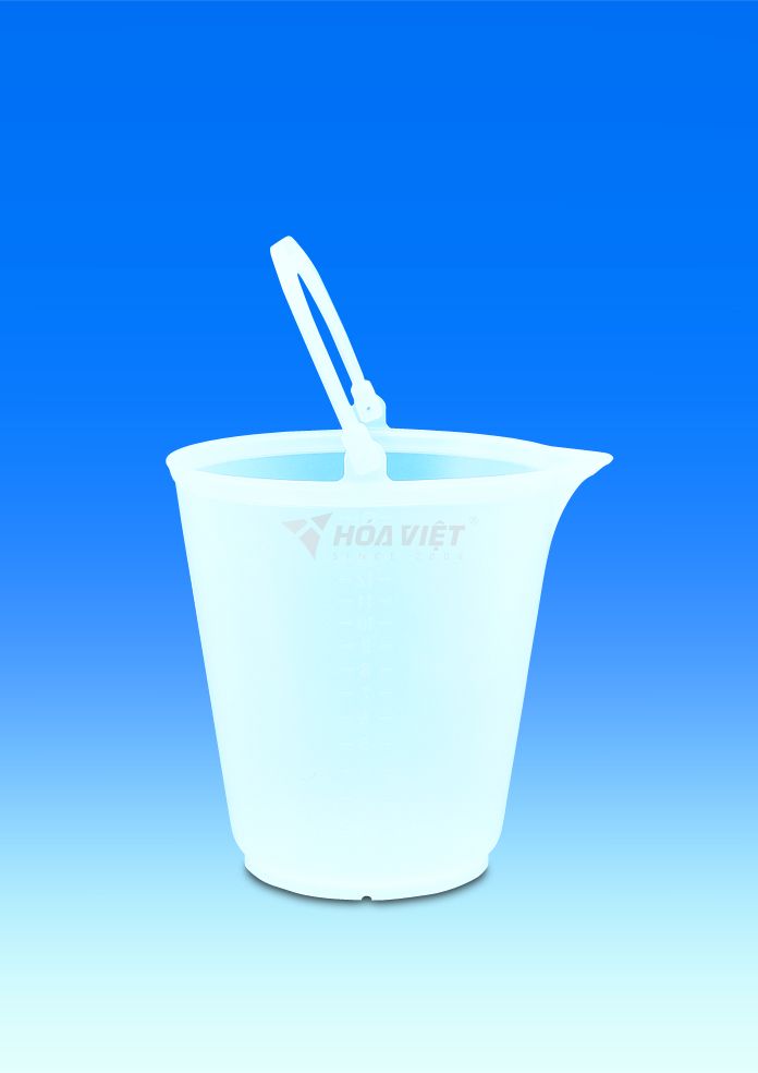 Xô nhựa PP Vitlab 12 Lít có miệng và quai xách
