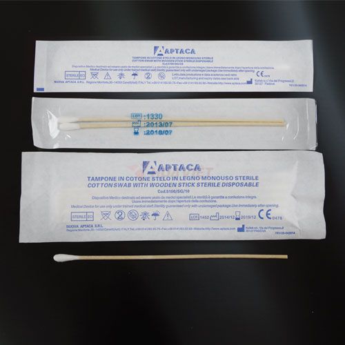 Que lấy mẫu cán gỗ Aptaca 150mm tiệt trùng 1 cái/gói