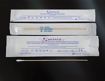 Que lấy mẫu cán gỗ Aptaca 150mm tiệt trùng 1 cái/gói