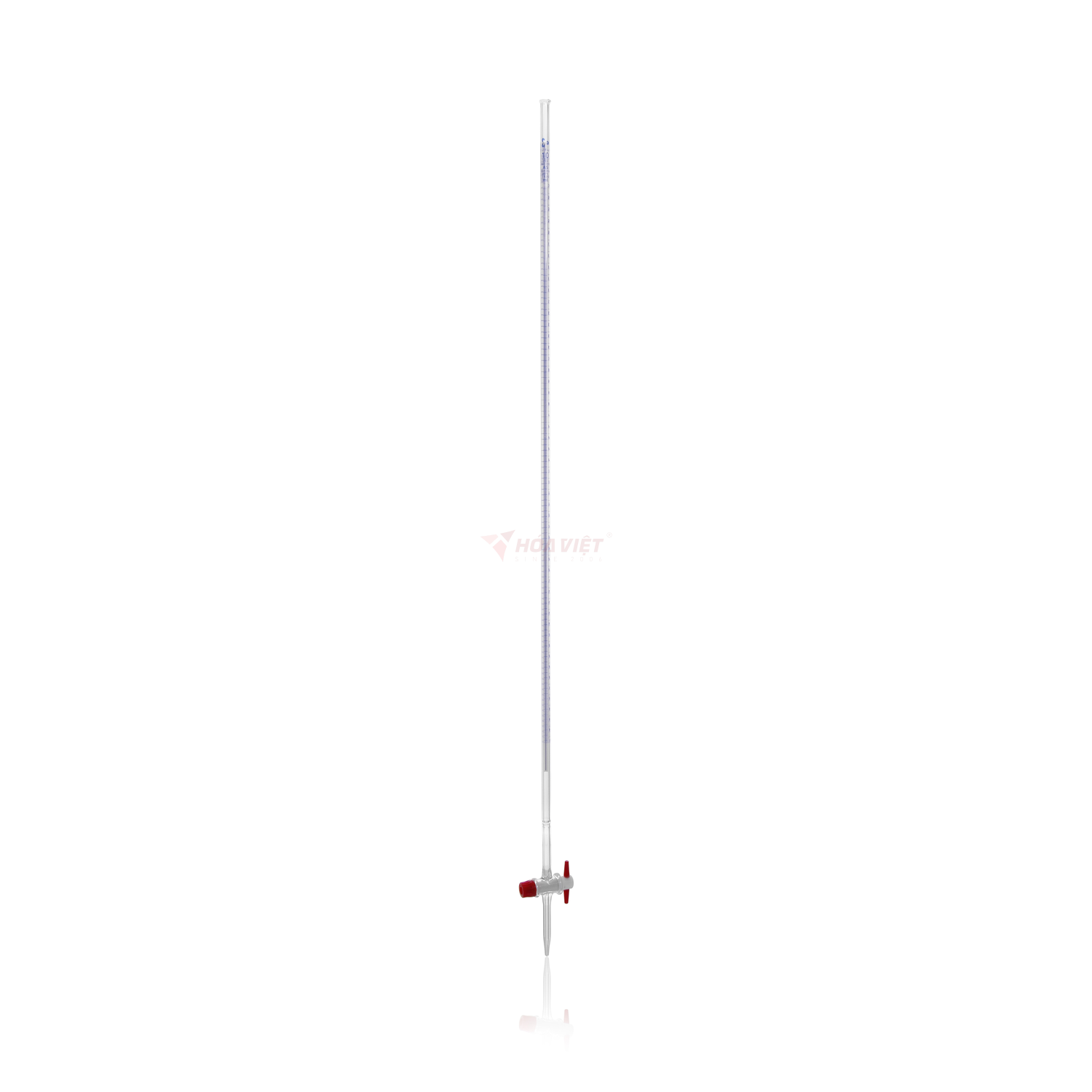 Buret thủy tinh DURAN® 100 ml Class AS, khóa thẳng PTFE – Burette