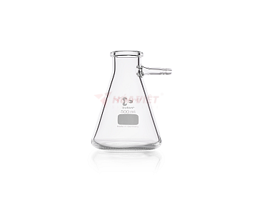 Bình lọc chân không DURAN® 500 ml dạng Erlenmeyer, đầu nối ống thủy tinh