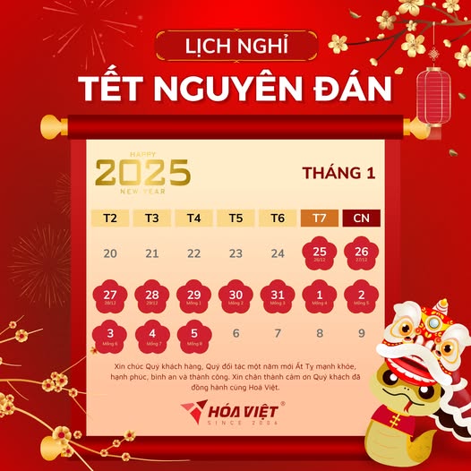 LUNAR NEW YEAR 2025 HOLIDAY NOTICE LUNAR NEW YEAR 2025 HOLIDAY NOTICE