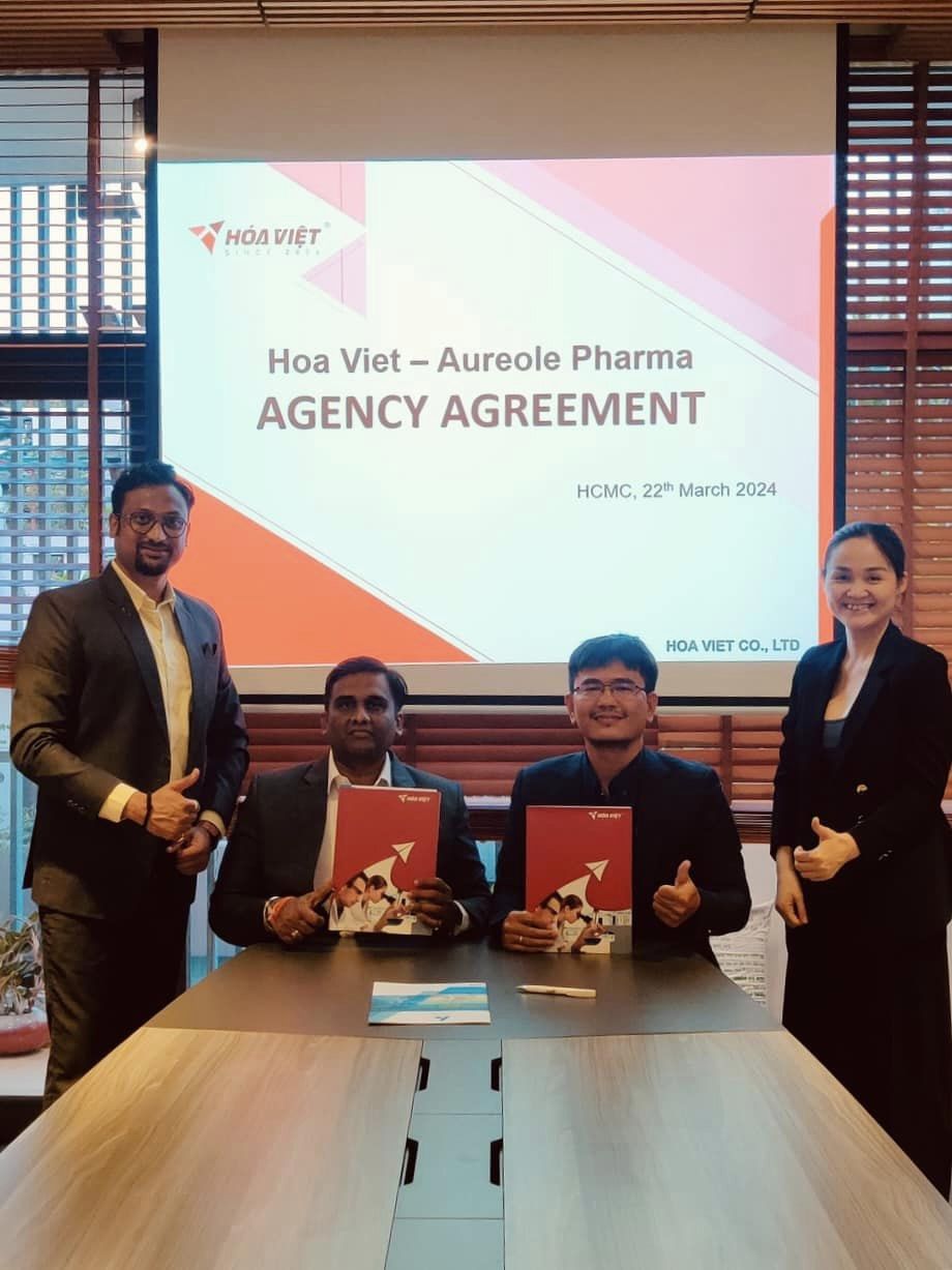 Công ty TNHH Hoá Việt đã chính thức ký kết một thỏa thuận hợp tác với công ty Aureole Ấn Độ