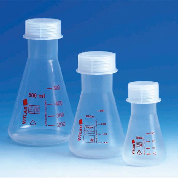 Bình tam giác nhựa PMP Bình tam giác nhựa PMP 50ml, có nắp vặn – Mã: 66695